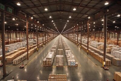 magazzino con organizzazione efficiente dello stock, cui può essere applicato il metodo LIFO - Last In First Out - di prelievo
