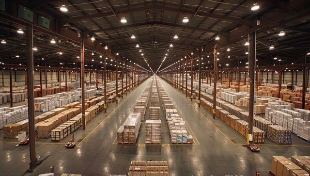 magazzino con organizzazione efficiente dello stock, cui può essere applicato il metodo LIFO - Last In First Out - di prelievo