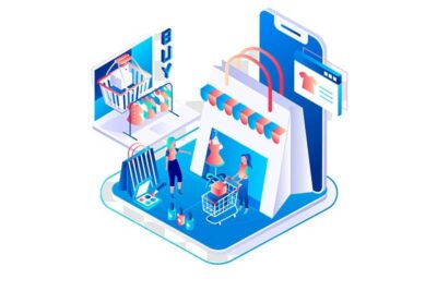 immagine grafica che rappresenta lo shop online - il segreto per l'efficienza è la logistica e-commerce